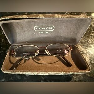 Coach 246 Suzanna Bordeaux Red Half Rim Eyeglasses Frame‎ 52-17 135. C